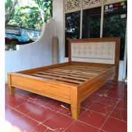 Dipan tempat tidur minimalis jati 160x200, ranjang kayu jati minimalis Jepara