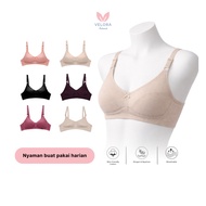 Velora - Basic Bra Without Wire, Super Soft, Comfortable Foam | Size 70B-95B TG Cheerful Wireless Br
