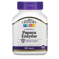 21st Century, Papaya Enzyme, Chewable, 100 Tablets