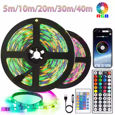 LED Strip Light RGB 5050 Bluetooth APP Control Colorful TV Background Light USB Gaming Room Family P
