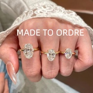 Rings Engagement 0.5ct 1ct 2ct 3ct 5ct Lab Grown Diamond Rings Oval Cut 18K/14K/10K/9K/PT950/Silver 