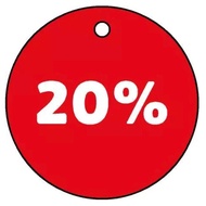GANTUNGAN HANG 20 PERCENT ROUND CLOTHES LABELTAG SIZE 3.8 CM WLBEE HANGER