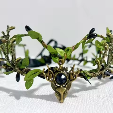 Elven Crown Elf Tiara Vine Headpiece Fairy Witch Diadema Bridal Dress Gothic Crown Woodland Accessor