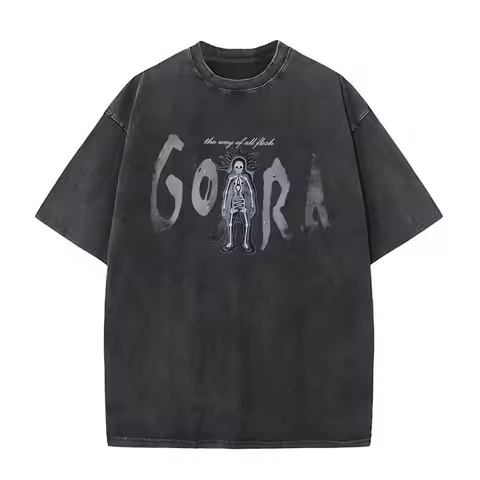 Washed Vintage French Metal Band Gojira The Flesh Alive Album Cover T-shirt Men Women Rock Oversized