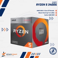 AMD Ryzen 5 3400G 3.7Ghz Up To 4.2Ghz Cache 4MB 65W AM4 [BOX]