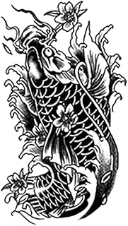 Temporary Tattoos,Dancing Koi,Koi Fish Tattoos,Resilience,Water-Resistant,Lasts 1-2 Weeks,Real Tatto