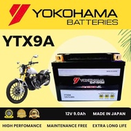 YTX9A BATTERY YOKOHAMA MOTORCYCLE NINJA250 YFM400 R25 CBX250 CBR250 NTV650 TR200 NINJA250 VTS200  VTS500 ELEGAND R250