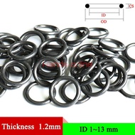 A NBR Thicknes/CS 1.2mm/0.047in Rubber Ring Gasket ID 1-13mm/0.039-0.512in Hydraulic Oil Gas Seal