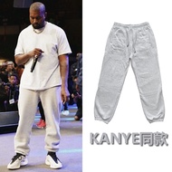 กางเกงวอร์มสไตล์อเมริกัน KANYE WEST YEEZY High Street Loose Autumn Winter กางเกงขายาวทรงหลวมสไตล์ฮิป