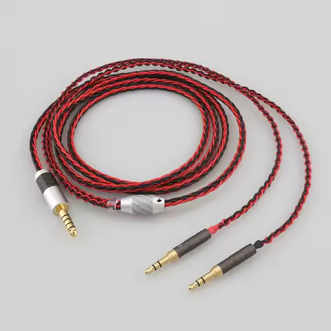 HiFi Red Black Headphone Earphone Cable For Hifiman Sundara Ananda HE1000se HE6se DEVA he400se Arya 