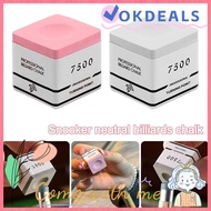 OKDEALS Snooker Neutral Pool Chalk, Non-slip Pink/Grey TP7500 Billiard Chalk,  Fine Powder Square Bi