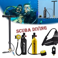 1000ml Diving Oxygen Tank Scuba Diving Lung Tank Aluminum Alloy Mini Oxygen Tank Snorkeling Equipment Scuba Diving Equipment