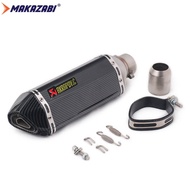 MAKAZABI ท่อไอเสียรถจักรยานยนต์ท่อกลางพร้อม Resonator Header Slip On พร้อมเลเซอร์โลโก้สำหรับ YAMAHA