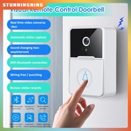 Doorbell With Camera Wifi Doorbell Hd Smart Night Vision Wireless Intercom Doorhole Remote Video Rechargeable Automatic Switchable Permanent Cloud Storage Waterproof stu