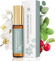 Organic and Kid-Friendly Essential Oil Blend Roll on for Stress Relief, Headache, Anxiety, Itch Relief and Heat Stroke, Includes Orchid, Menthol, Peppermint, Eucalyptus, Wintergreen, 5 ml.