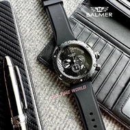 BALMER | 8810G BK-4 Chronograph Sapphire Men's Watch Black Silicon Strap | Official Warranty