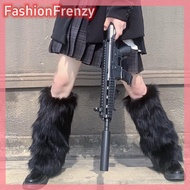 FashionFrenzyY Mới Mềm Trắng Fluffy Chân Ấm Hơn Phụ Nữ Cô Gái Mùa Đông Ấm Áp Faux Lông Vớ Vớ Vớ Dài