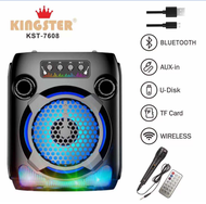 New Rechargeable Portable Kingster KST- 7608 Karaoke Bluetooth Speaker With Free Microphone