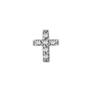 [Attic Piercing] Cross earring titanium  flat back for earlobe, tragus, conch, flat and etc