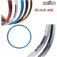 20 Inch Disc Brake Bike Rim 32holes For BMX MEIJUN Folding Bike Rim Double Layer Alloy Rim For 1.35-2.125 Tyre Golden Red Blue