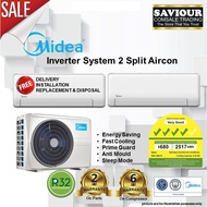 MIDEA MAE3M21D / MSEID-09 (S) x 2 ALL EASY PRO R32 (4 tick) Inverter System 2 AIr-Conditioners