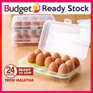 Ready Stock*Kitchen Egg Storage Box Container Refrigerator Fresh Case Kotak Peti Sejuk Bekas Telur 鸡蛋收纳盒 (N004)
