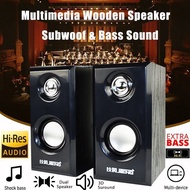 3D Hi-Fi Rock Bass Music Speakers Subwoofer Soundbar with USB Volume Control 3.5mm Audio Jack for TV