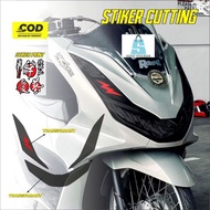 PCX 160 HEADLIGHT STICKER - PCX 160 EYEBROW LIGHT STICKER - PCX 160 LIGHT STICKER PLAIN BLACK TRANSP