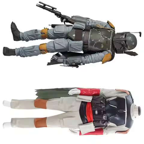 Movie Boba Fett Cosplay Costume Men Battle Uniform Top Pants with Cloak Full Set Halloween Party Car