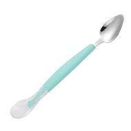Baby Tableware Fruit Mud Scraping Spoon Baby Food Supplement Spoon Scraping Apple Butter Spoon Tool Silicone Dual Head Dual-Use Handy Gadget
