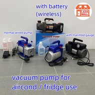 PORTABLE VACUUM AIR PUMP FOR COMPRESSOR MOTOR CAR AIRCOND / REFRIGERATOR / FRIDGE HOSE CLEANING SERVIS VAKUM PAM 冷气冰箱真空泵