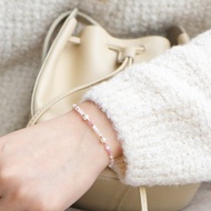 Pink Bubble 粉碧璽 粉晶手鍊 14K 包金