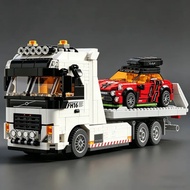 MOC FH16 rescue trailer 6x4‌ towing truck modular assembly caravan model truck toy DIY modification 
