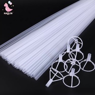 CLEAR PVC BALLOON STICK TRANSPARENT AND WHITE STICK -HL