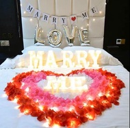 可自訂字母燈💖求婚佈置MARRY ME燈牌 520 情人節求婚佈置浪漫裝飾LED Marriage Proposal Love decoration staycation