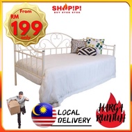 Shopipi DAY BED SINGLE METAL BED FRAME/KATIL BESI/SOFA BED/DAYBED