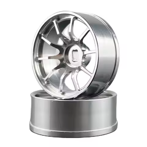 2pcs 10 petal Silver Diameter 22.5MM Metal Wheel Hub for RC Car 1/28 1/24 DriftArt DA4 DLR8 TG Mini-