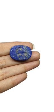 หินลาพิสลาซูลี่ หินแท้ธรรมชาติ หินโบราณ หินแกะสลัก Rare Natural Antique Old Lapis Lazuli Seal Intaglio Animal Engraved Signet Stamp Historical Carved Cabochon Collectible Bead