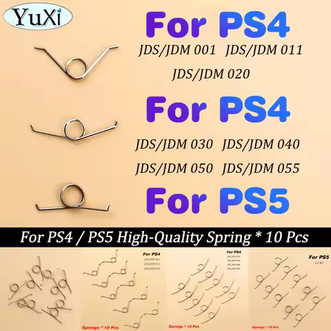 10Pcs L1 L2 R1 R2 Trigger Button Springs For PS4 Slim Pro JDS JDM 001 011 030 040 050 055 For PlaySt