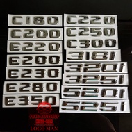 โลโก้ ติดท้ายรถ BENZ BMW C180 C200 C220 C250 C300 E200 E220 E230 E280 E350 318i 320i 325i 520i 525i