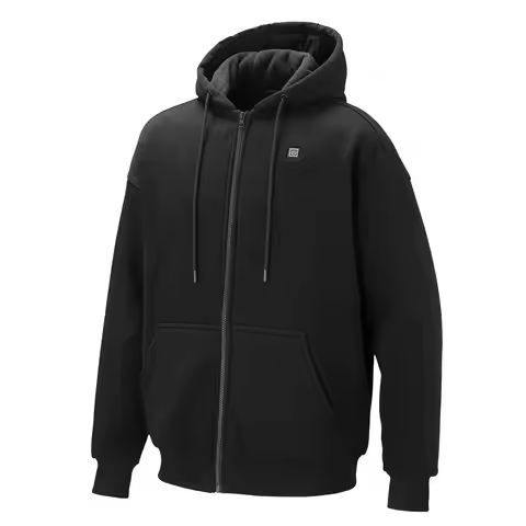 Heated Jacket Hoodie For Men Women, Heated Sweatshirt Unisex Full-Zip With 7.4V 16000mAh Power Bank 