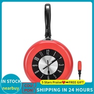 Nearbuy Frying Pan Wall Clock Aluminum Kitchen Pot Decorative Hanging Clocks Household