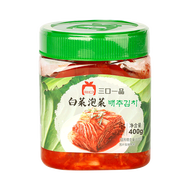 【平价菜场】三口一品 韩国泡菜  辣白菜泡菜切件泡菜 1.2kg(400g*3)