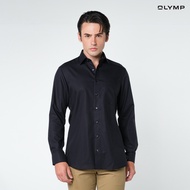 OLYMP LUXOR Shirt เสื้อเชิ้ตชาย  สีดำ ทรงหลวม ใส่สบาย รีดง่าย  Y24NOS