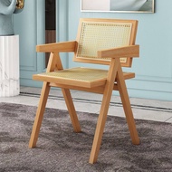 Rattan Chair Dining Chair Ratten Timber Armchair With Backrest Kerusi Meja Rotan Makan Kerusi Rotan 