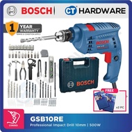 BOSCH GSB10RE PROFESSIONAL CORDED IMPACT DRILL 10MM | 500W COME WITH 100PCS ACCESSORIES SET [06012161L6]