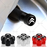 4pcs Metal Threaded Car Tire Anti-leak Cap Car Valve Protect Cap for Citroen C1 C2 C3 C4 C5 C6 C8 C4