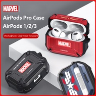 เคส Marvel Avengers สำหรับ Apple AirPods 3 &amp; AirPods Pro เคสกัปตันอเมริกา Iron Man Black Panther Thor หูฟังบลูทูธไร้สายฝาครอบป้องกัน