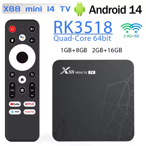 X88 MINI 14 TV Global Version Smart TV Box WIFI6 Bluetooth 5 RK3518 2GB 16GB 4K HDR10 Stream Media P