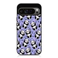 Phone Case Google Pixel 9 8 7 6 5 4 3 Pro XL 4g 5g TPU Custom Softcase Pandas On Purple